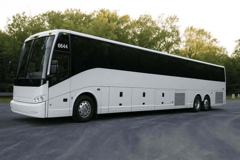 exterior of Farmington Hills Minibus Company coach bus