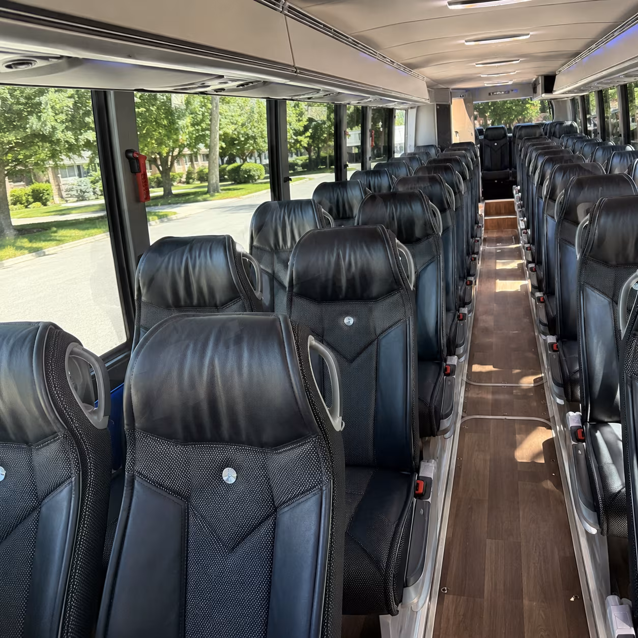 farmington hills 40 passenger charter bus inside