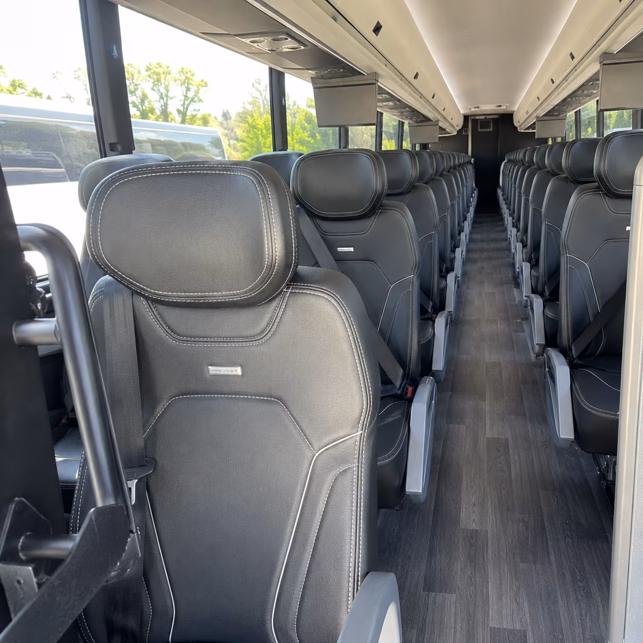 farmington hills 47 passenger charter bus interior