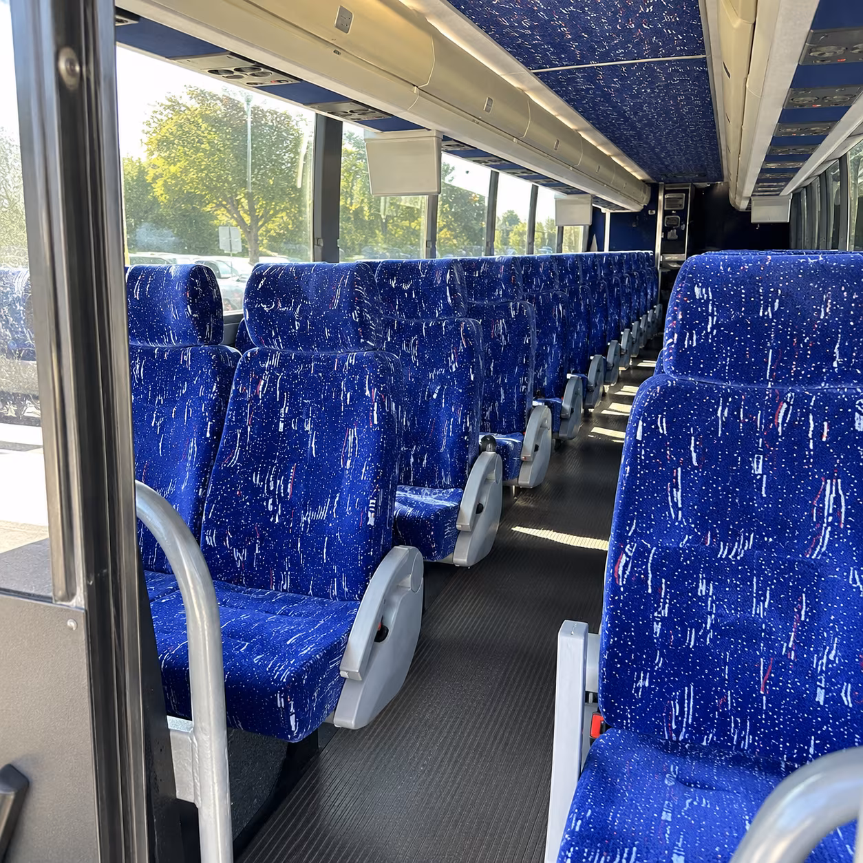 farmington hills 50 passenger charter bus inside