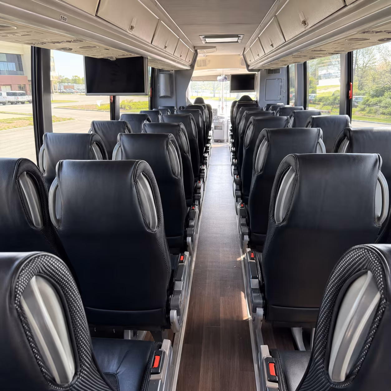 farmington hills 56 passenger charter bus inside