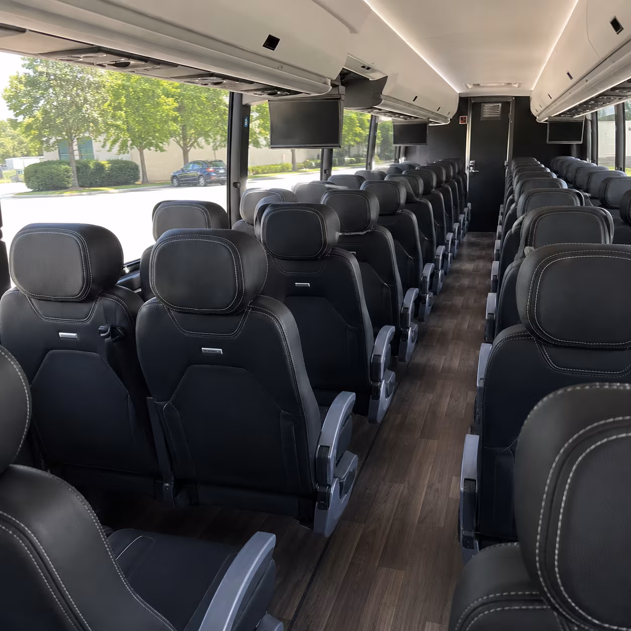 farmington hills 56 passenger charter bus interior
