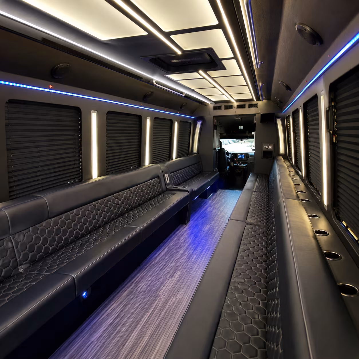 farmington hills party bus interior